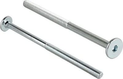 Zdjęcie produktu dla Śruby z łbem płaskim M6 Śruby meblowe Złącze meblowe 100mm typ KF z gniazdem sześciokątnym ISK 4mm - 10 szt