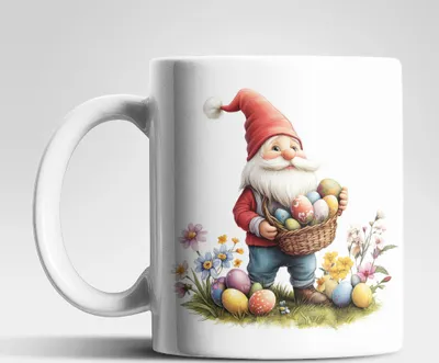 Produktbild von Ostern Gnom Ostereier Kaffeetasse Teetasse Tasse Geschenkidee 325 ml – Gnom-03