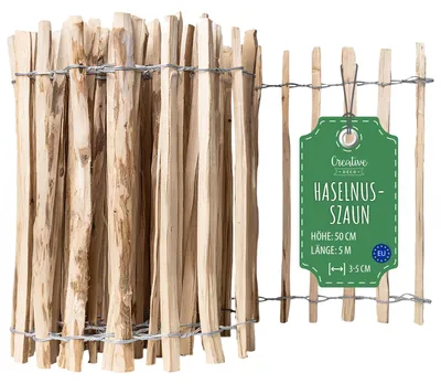 Productafbeelding van Creative Home houten schutting 50cm hoog en 5m lang, lamelafstand 3-5 cm