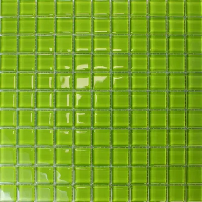 Immagine prodotto di Mosaico di vetro verde "LEMON 1", mosaico per pareti e pavimenti di colore verde lime chiaro