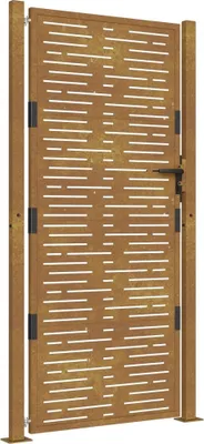 Immagine prodotto di Cancello da giardino 100x175 cm in acciaio Corten design quadrato