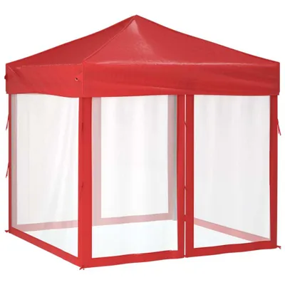 Produktbild von vidaXL Partyzelt Faltbar mit Seitenwänden Rot 2x2 m