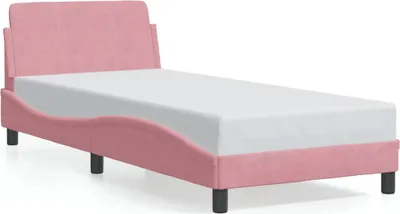 Produktbild von vidaXL Bettgestell mit Kopfteil "Dover" Rosa 80x200 cm Samt