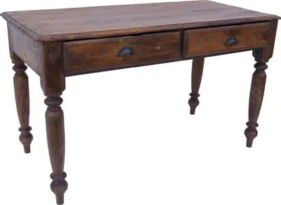 Produktbild von Schreibtisch, Beistelltisch im Klassischen Look - Modell 1, Braun, Holz, 74*122*58 cm, Schreibtische & Schreibpulte