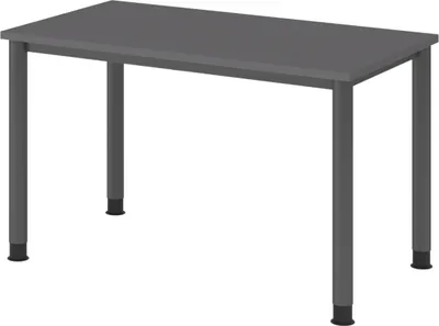 Produktbild von bümö Schreibtisch Serie-H (Mini) - Größe:  120 x 67,2 cm, Nachbildung: Graphit, Gestell: Graphit