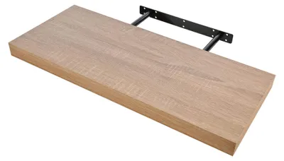 Obrázek produktu pro Omgoods - Nástěnná police 60 x 25 x 4 cm, barva dub a bílá