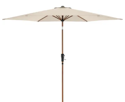 Produktbild von Mittelstockschirm Doppler Life Lift Woodstyle Ø 301 cm natur mit UV-Schutz 50+, wasserabweisende Polyesterbespannung, le