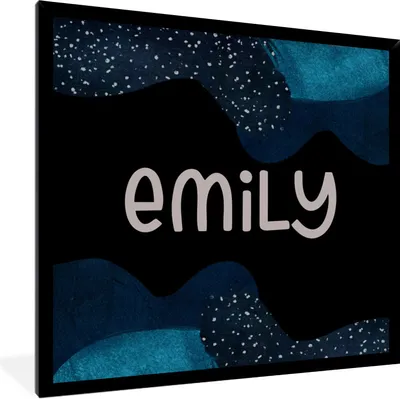 Produktbild von MuchoWow® Gerahmtes Poster Emily - Pastell - Mädchen 40x40 cm - Poster mit Schwarzem Bilderrahmen Wandposter Rahmen Foto Bilder - Mit Rahmen - Wanddekoration Schlafzimmer