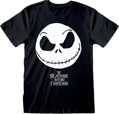 Immagine prodotto di Maglietta "The Nightmare Before Christmas" - Faccia e logo di Jack