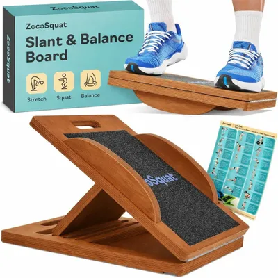 Produktbild von 2-in-1 Schrägbrett und Balanceboard für Fitness