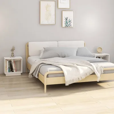 Zdjęcie produktu dla VidaXL 813338, Biały, Drewno sosnowe, 400 mm, 300 mm, 400 mm, 2 szt.
