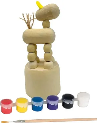 Produktbild von Egmont Toys Schiebepferd aus Holz zum Ausmalen