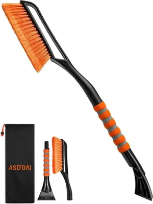 Obrázok produktu pre AstroAI Škrabka na ľad do auta Šľahač 68 cm Odnímateľné štetiny Oranžová