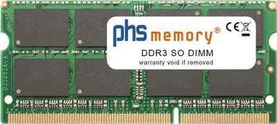 Produktbild von PHS-memory 8GB RAM Speicher für ASRock Beebox J3455 DDR3 SO DIMM 1600MHz PC3L-12800S (SP243643)