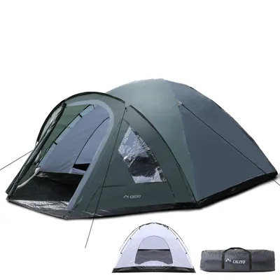 Produktbild von Campingzelt 3-4 Personen, Kuppelzelt XXL mit Verdunkelt 3-4 Personen, Wasserdicht 3000mm Wassersäule