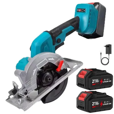 Produktbild von Bürstenlose Akku Handkreissäge - 125 mm Kreissäge - 18V Akkubetrieb - Handgeführtes Holzwerkzeug - Mit 2 Akkus
