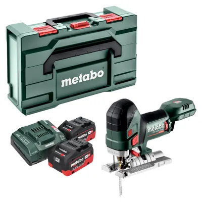 Zdjęcie produktu dla Metabo STA 18 LTX 150 BL Akumulatorowa wyrzynarka 18 V 150 mm bezszczotkowa + 2x akumulator LiHD 5,5 Ah + ładowarka + Metabox