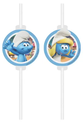 Productafbeelding van 4 rietjes - De Smurfen