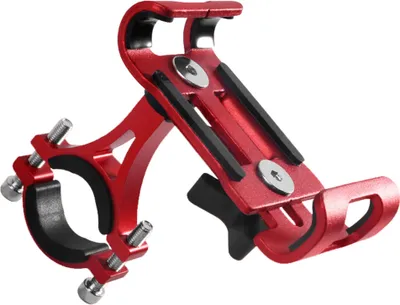 Produktbild von Aluminiumlegierung 360 Grad Drehung Fahrrad Motorrad Lenker Telefonhalterung rot