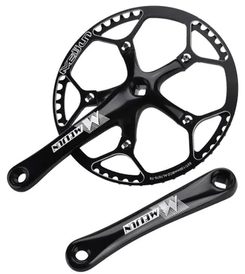 Produktbild von Kurbelgarnitur für Mountainbike - 53T Singlespeed - Leichtes Aluminium - Schwarz