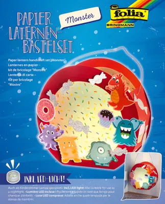 Image de folia Lanterne artisanale "MONSTER" rouge