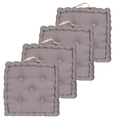 Obrázek produktu pro Atout Ciel, 4 podsedáky, 40 x 40 cm, s kontrastním lemem, šedá barva