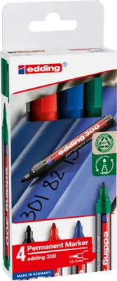 Produktbild von Edding - Filzstift 300 rund 1,5-3mm 4St. sortiert | 10 Stück