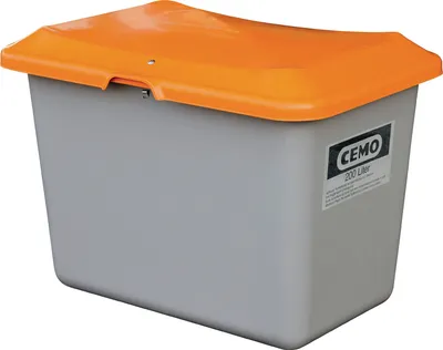 Produktbild von Streugutbehälter L890xB600xH640mm 200l GFK grau/orange o.Entnahmeöffnung CEMO