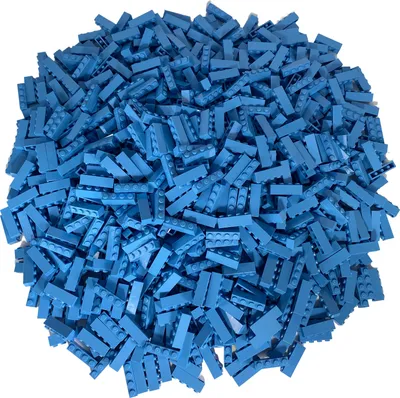 Obrázek produktu pro LEGO: 100x kostka 1x4 v modré barvě