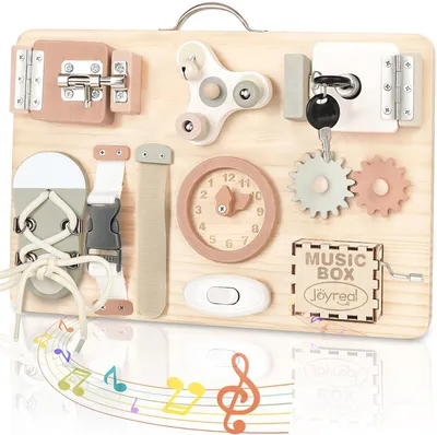 Productafbeelding van Montessori busy board - Motoriekbord activiteitenbord - Speelgoed - Sensoriekbord