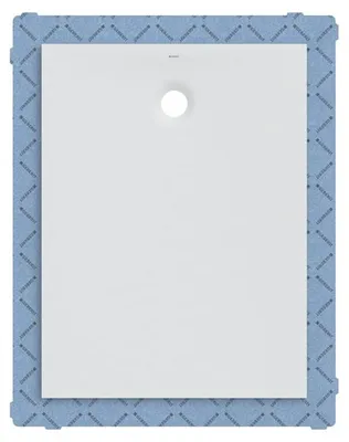 Immagine prodotto di Geberit receveur de douche rectangulaire Olona 90x120 cm, hauteur 4 cm, écoulement derrière au centre, blanc/ mat, 550.914.00.1, 550.914.00.1