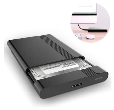 Obrázek produktu pro 2,5palcové externí pouzdro na pevný disk USB 3.0 na SATA 3.0 pouzdro pro 7 mm 9,5 mm 2,5palcový SATA HDD SSD s kabelem USB 3.0 Podporuje UASP, bez nástrojů