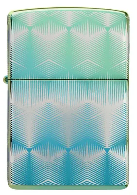 Produktbild von ZIPPO - Pattern Design - Photo Image 360 Teal High Polished Poliert Green Grün Türkis Blau Irisierend Grün Sturmfeuerzeug nachfüllbar Benzin 60006093