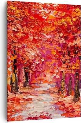 Produktbild von Bild auf Leinwand - Leinwandbild - Einteilig - Herbst Park Allee - 70x100cm - Wand Bild - Wanddeko - Wandbilder - Leinwanddruck - Wanddekoration - Leinwand bilder - Wandbild - PA70x100-4292