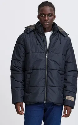 Produktbild von Blend BHOuterwear Herren Steppjacke Winterjacke Jacke mit abnehmbarer Kapuze Kordelzug Rippbündchen Eingrifftaschen Regular fit