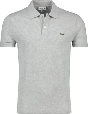Produktbild von Lacoste Polo Slim Fit grau meliertes Baumwolle