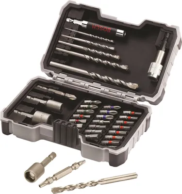 Produktbild von Betonbohrer und Bit-Set, 35-teilig, Bohrer- & Bit-Satz