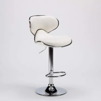 Produktbild von Amarillo Design Moderner schwenkbarer Chrom Küchen- und Barhocker - Weiß