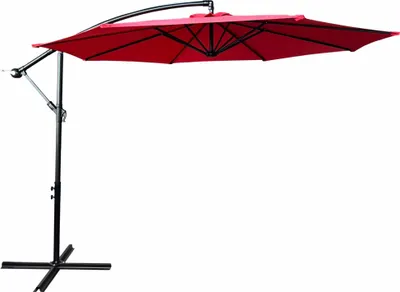 Produktbild von raumhirsch Ampelschirm ASTER 300x300 cm Sonnenschirm Marktschirm Kurbelschirm Gartenschirm Neigbar Wasserdicht Rot