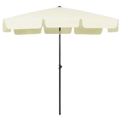 Zdjęcie produktu dla vidaXL Parasol plażowy piaskowy żółty 200x125 cm