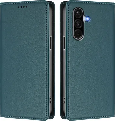 Produktbild von Handyhülle für Samsung Galaxy A17 5G/4G, Kunstleder Klapphülle Stoßfeste Magnetische Hülle mit Ständer Grün