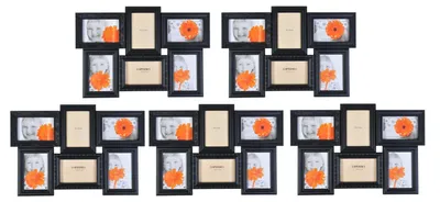 Image de Cadre photo collage antique lot de 5 cadres photo multi cadre galerie photo noir