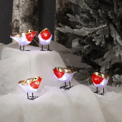 Zdjęcie produktu dla Figurki ogrodowe ptaszki Led CRYSTALO na baterie IP44