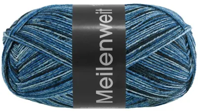 Produktbild von Lana Grossa - Meilenweit 100g Denim Mix Blue 4612 graublau jeans dunkelgrau anthrazit