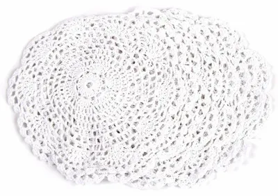 Productafbeelding van Handgemaakte kantdoekjes, 10 stuks, 20 cm, tafelkleed voor feestdecoratie, wit