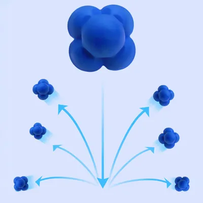 Image de Balle,Balle hexagonale,Balle de rebond en caoutchouc,Entraîneur de coordination vitesse-réflexe