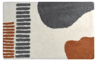 Zdjęcie produktu dla Spirella, mata do kąpieli Teiva, 50 x 80 cm, kolor terakota i ecru