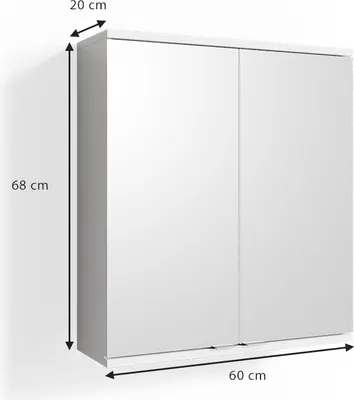 Zdjęcie produktu dla Szafka z lustrem w łazience Vicco Roy Biały 60 x 68 cm, Model 29966