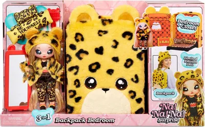 Produktbild von MGA Entertainment 575696EUC Na! Na! Na! Surprise 3-in-1 Backpack Bedroom Series 2 Playset - Jennel J