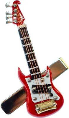 Produktbild von E-Gitarre Krawattennadel Krawattenhalter +Box Miniblings Gitarrist Gitarre Rot